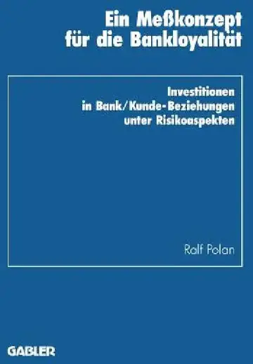 Cover of Ein Meßkonzept Für Die Bankloyalität