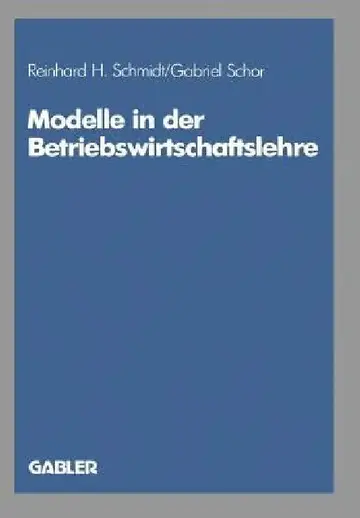 Cover of Modelle in Der Betriebswirtschaftslehre
