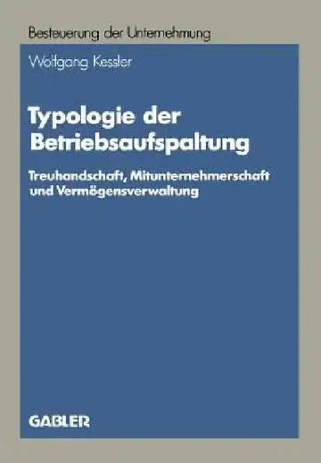 Cover of Typologie Der Betriebsaufspaltung