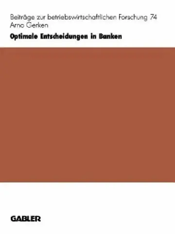 Cover of Optimale Entscheidungen in Banken
