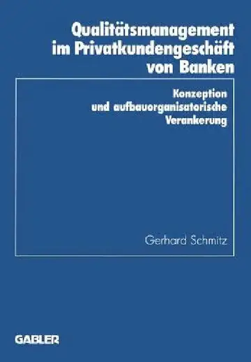 Cover of Qualitätsmanagement Im Privatkundengeschäft Von Banken