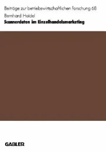 Cover of Scannerdaten Im Einzelhandelsmarketing