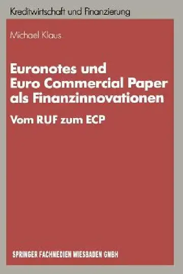 Cover of Euronotes Und Euro Commercial Paper ALS Finanzinnovationen