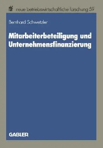 Cover of Mitarbeiterbeteiligung Und Unternehmensfinanzierung