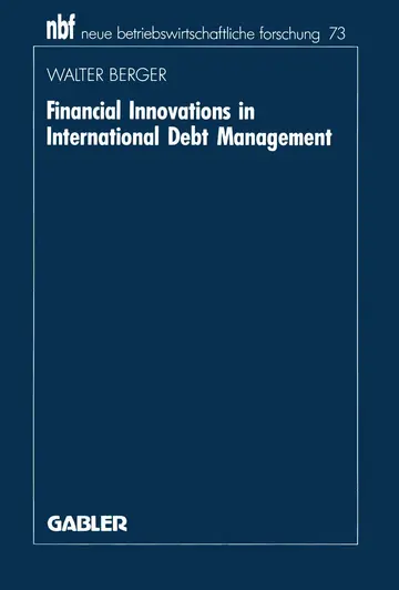 Cover of Financial Innovations in International Debt Management