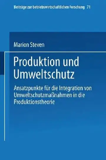 Cover of Produktion Und Umweltschutz
