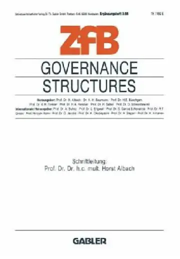 Cover of Governance Structures