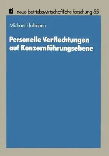 Cover of Personelle Verflechtungen Auf Konzernführungsebene