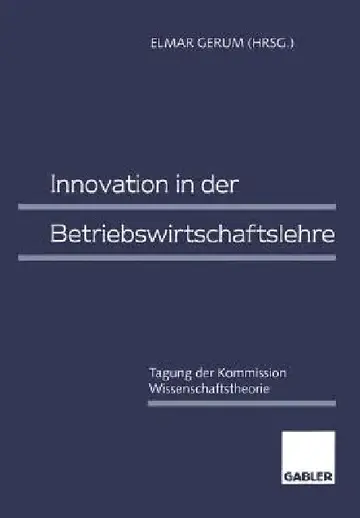 Cover of Innovation in Der Betriebswirtschaftslehre