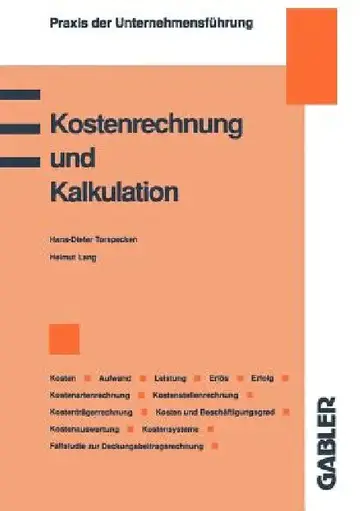 Cover of Kostenrechnung Und Kalkulation