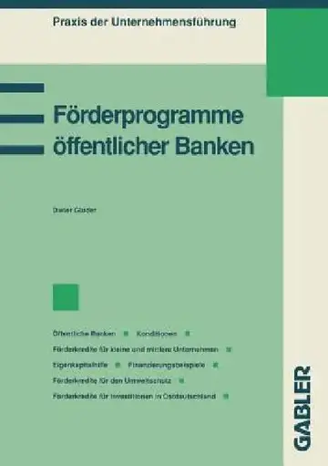 Cover of Förderprogramme Öffentlicher Banken