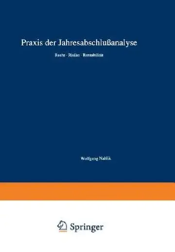 Cover of PRAXIS Der Jahresabschlußanalyse