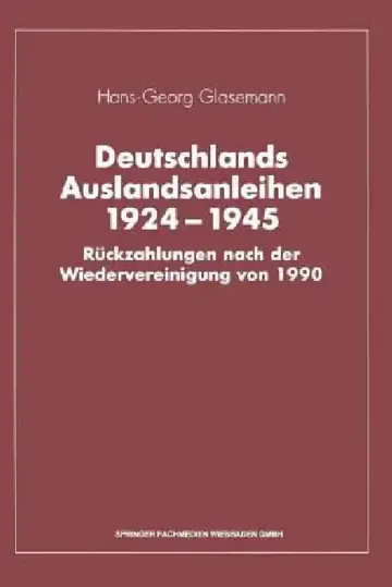 Cover of Deutschlands Auslandsanleihen 1924-1945