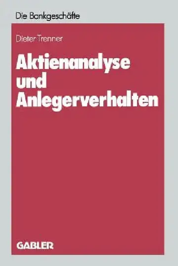Cover of Aktienanalyse Und Anlegerverhalten