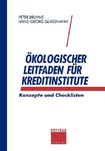 Cover of Ökologischer Leitfaden Für Kreditinstitute