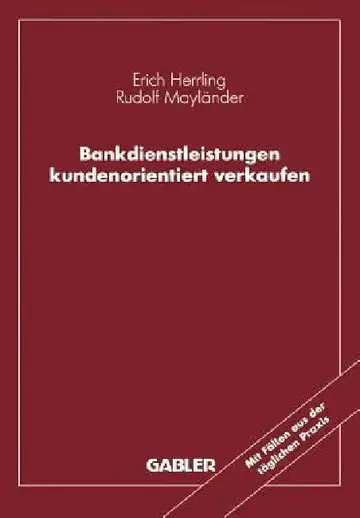 Cover of Bankdienstleistungen Kundenorientiert Verkaufen