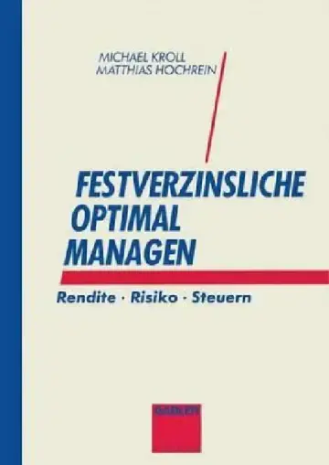 Cover of Festverzinsliche Optimal Managen