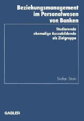 Cover of Beziehungsmanagement Im Personalwesen Von Banken