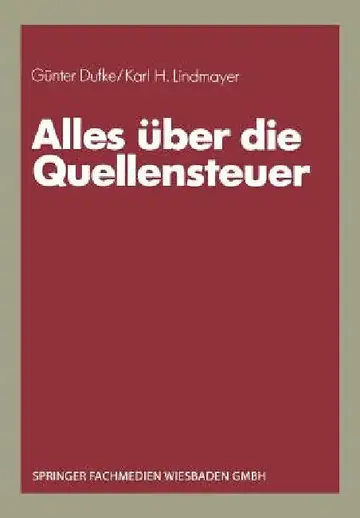 Cover of Alles Über Die Quellensteuer