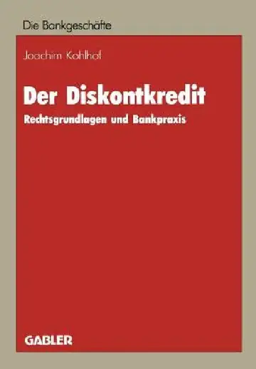 Cover of Der Diskontkredit