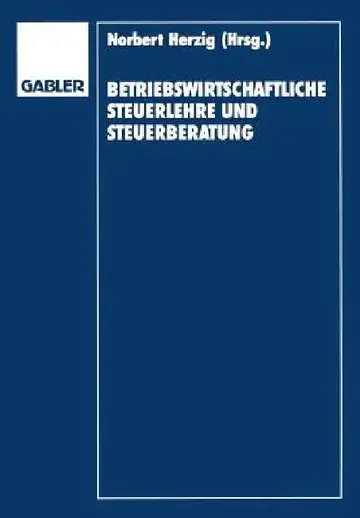 Cover of Betriebswirtschaftliche Steuerlehre Und Steuerberatung