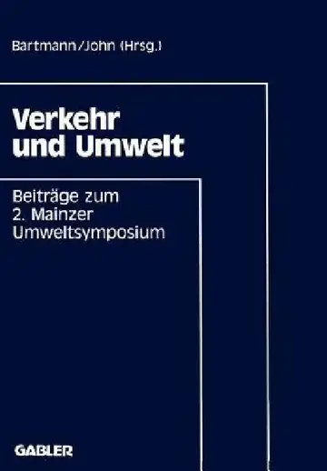 Cover of Verkehr Und Umwelt