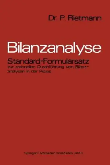 Cover of Bilanzanalyse