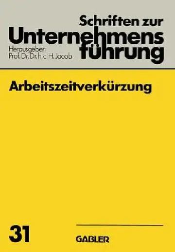 Cover of Arbeitszeitverkürzung