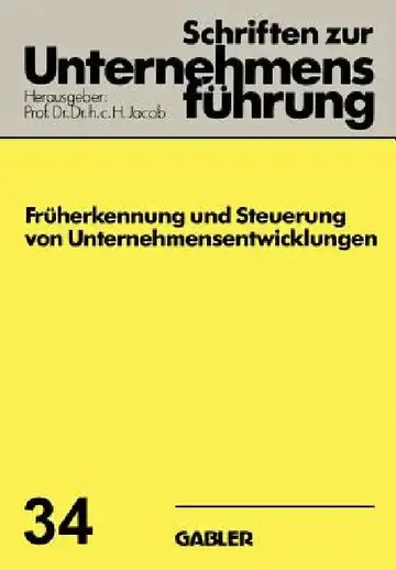 Cover of Früherkennung Und Steuerung Von Unternehmensentwicklungen