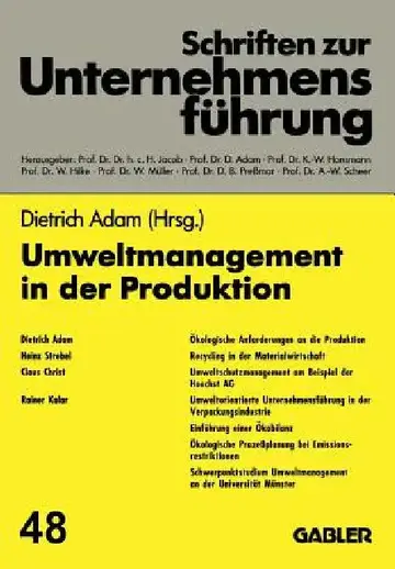 Cover of Umweltmanagement in Der Produktion