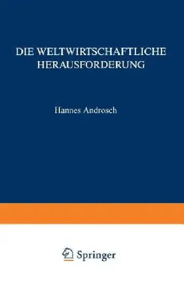 Cover of Die Weltwirtschaftliche Herausforderung