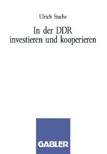 Cover of In Der DDR Investieren Und Kooperieren