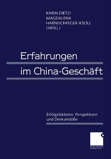 Cover of Erfahrungen Im China-Geschäft