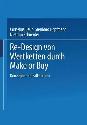 Cover of Re-Design Von Wertkette Durch Make or Buy