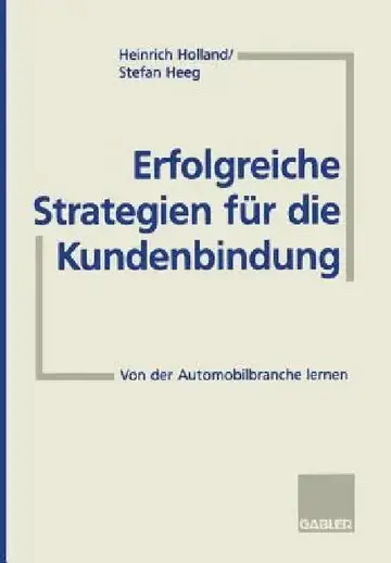 Cover of Erfolgreiche Strategien Für Die Kundenbindung