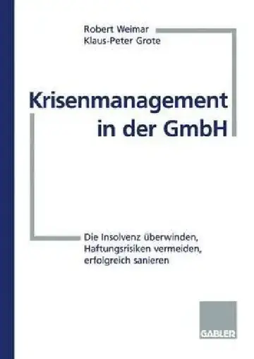 Cover of Krisenmanagement in Der Gmbh