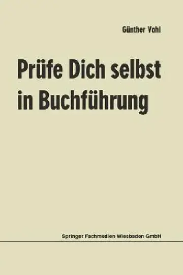 Cover of Prüfe Dich Selbst in Buchführung