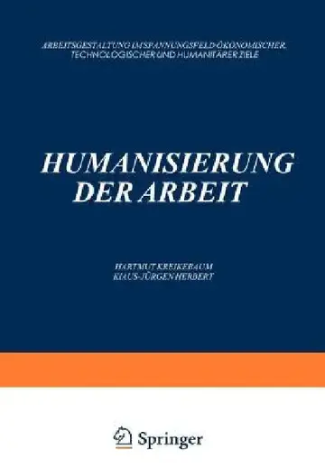 Cover of Humanisierung Der Arbeit