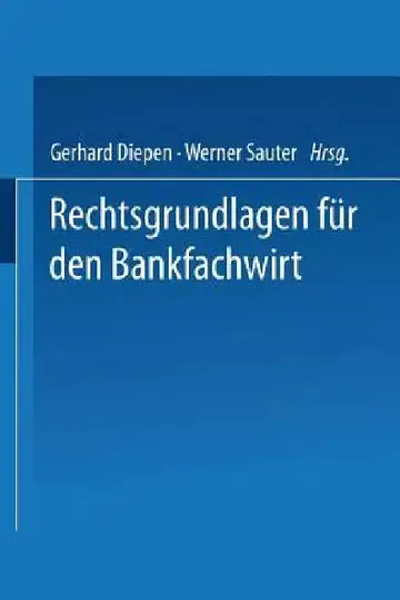 Cover of Rechtsgrundlagen Für Den Bankfachwirt