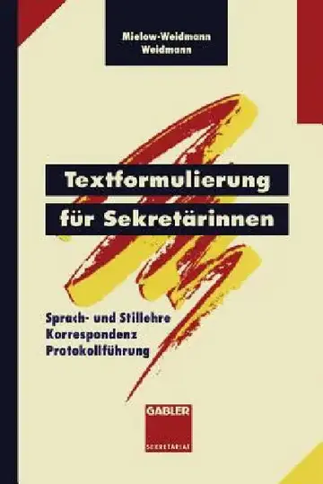 Cover of Textformulierung Für Sekretärinnen