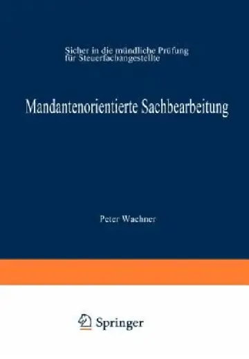 Cover of Mandantenorientierte Sachbearbeitung