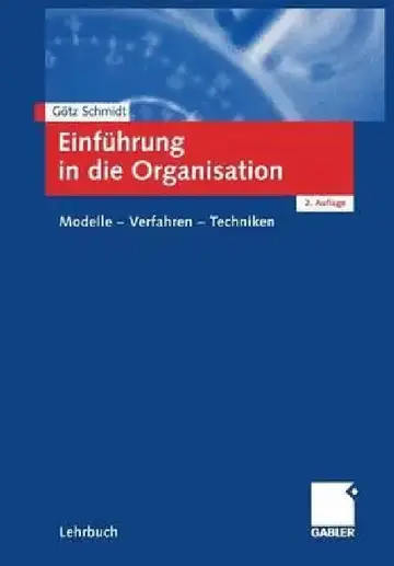 Cover of Einführung in Die Organisation