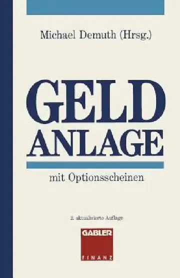 Cover of Geldanlage Mit Optionsscheinen