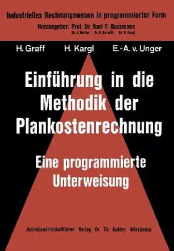 Cover of Einführung in Die Methodik Der Plankostenrechnung
