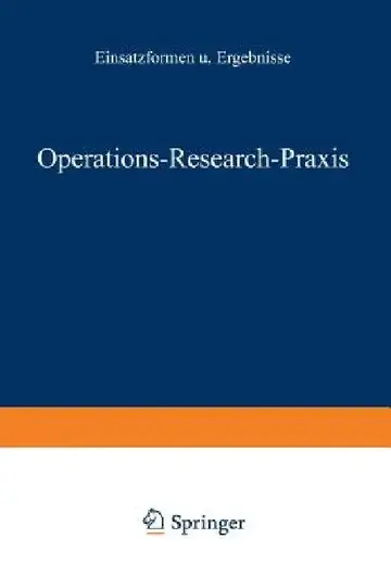 Cover of Operations-Research-PRAXIS -- Einsatzformen Und Ergebnisse