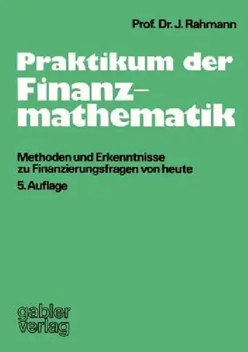 Cover of Praktikum Der Finanzmathematik