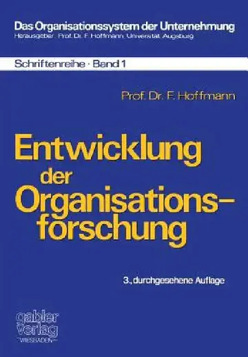 Cover of Entwicklung Der Organisationsforschung