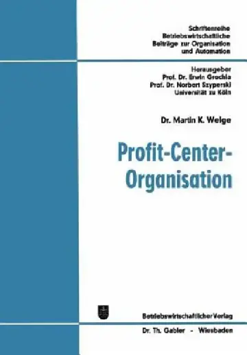 Cover of Profit-Center-Organisation