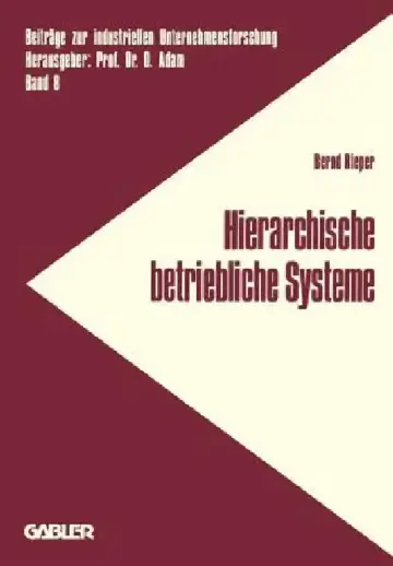 Cover of Hierarchische Betriebliche Systeme