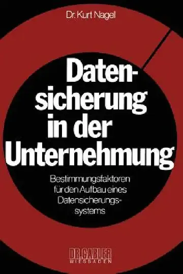 Cover of Datensicherung in Der Unternehmung